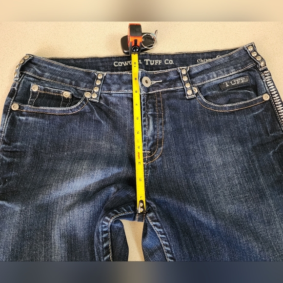 Cowgirl Tuff Co. Women's Western Riding Jeans - Chrome Gypsy 32/31 Bootcut - Picture 15 of 15